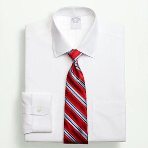 Brooks Brothers Cotton No-Iron Pinpoint Oxford Ainsley White Dress Shirt 15 / 34